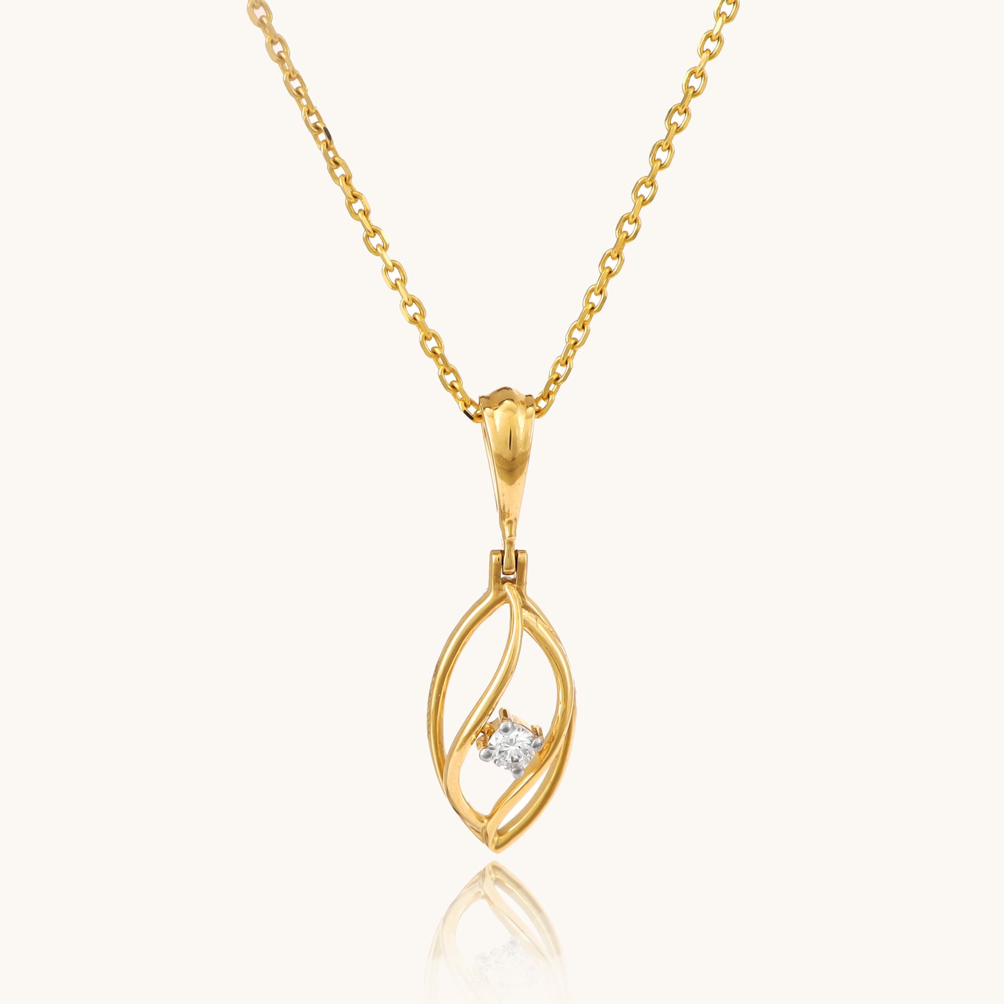 Express your affection with our swirling 18kt gold Swirl Heart Pendant. This delicate design adds a romantic touch to your everyday attire, perfect for elevating your workwear or complementing your casual ensemble. Whether it's a gift for her or a special treat for yourself, this pendant embodies elegance and sentimentality. Discover our Under 30,000 collection now.