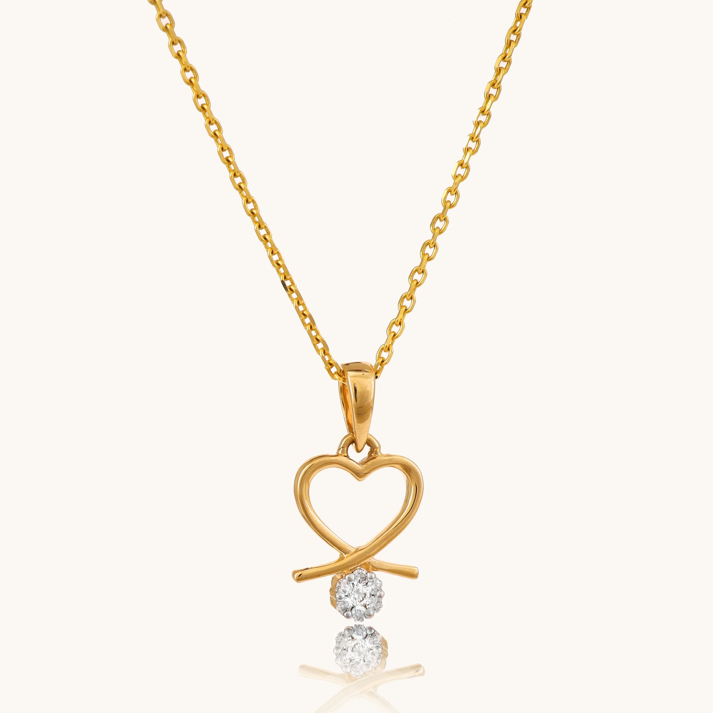 Love Heart Locket in 18kt gold with IGI-certified VVS diamonds. Affordable luxury jewelry under 15k by Caratly, perfect for personalized gifts or everyday wear.