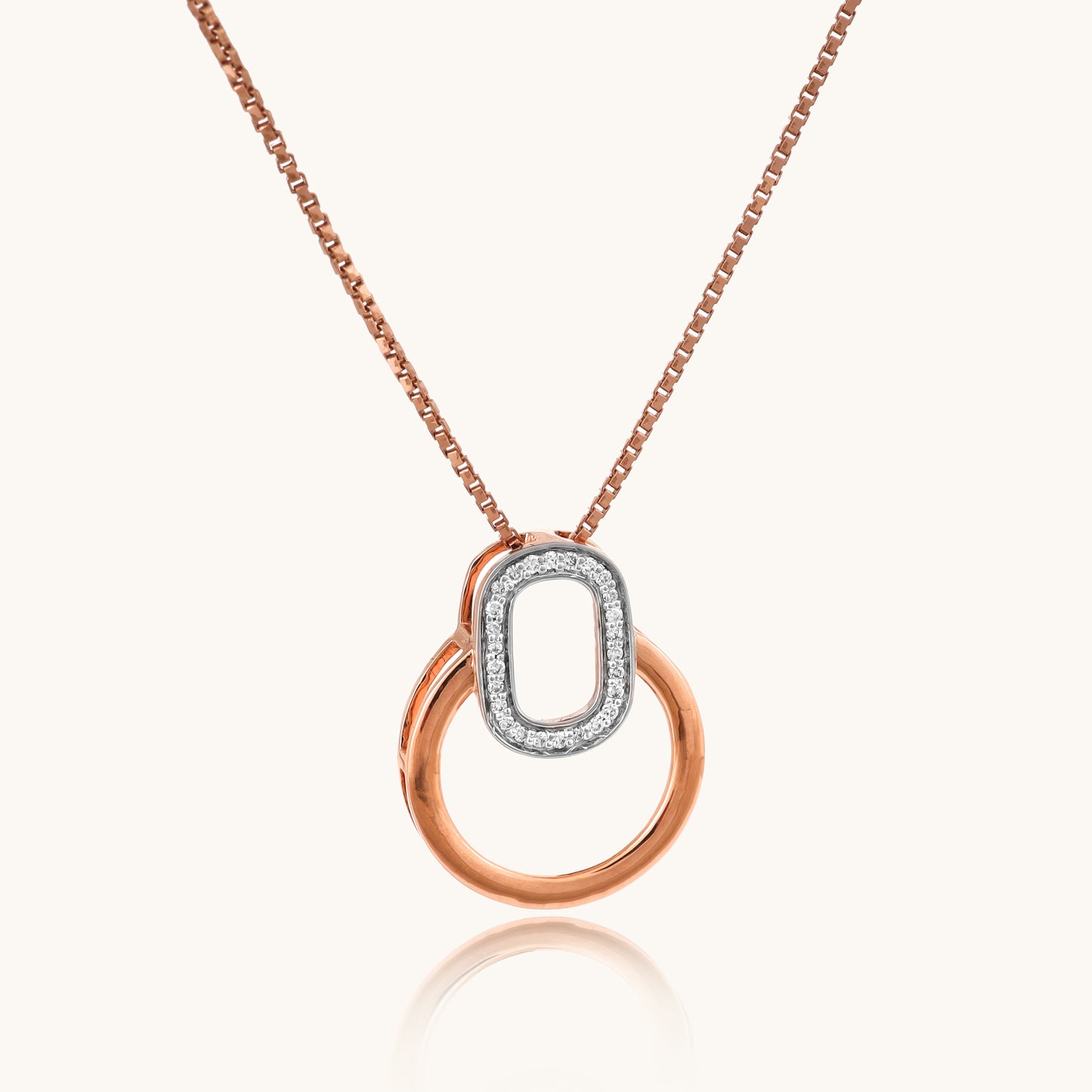 Embrace timeless elegance with our enchanting 18kt gold Double Circlet Pendant. Discover timeless beauty with our Spring Diamond Bracelet, priced under Rs. 30,000, perfect for everyday wear and thoughtful gifts. This delicate design features two circles, symbolizing unity and everlasting connection, adding a touch of sophistication to your everyday look, workwear, or special occasions.