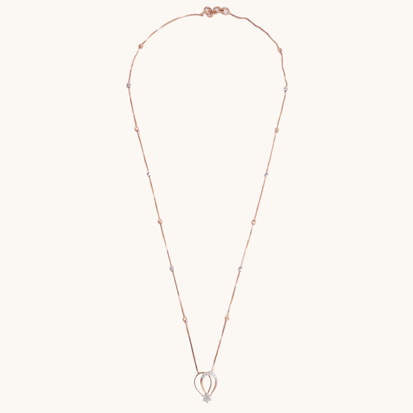 Starlight Diamond Necklace in 18kt gold with IGI-certified VVS diamonds, perfect for everyday wear or as a luxury gift for her under Rs. 40,000.
