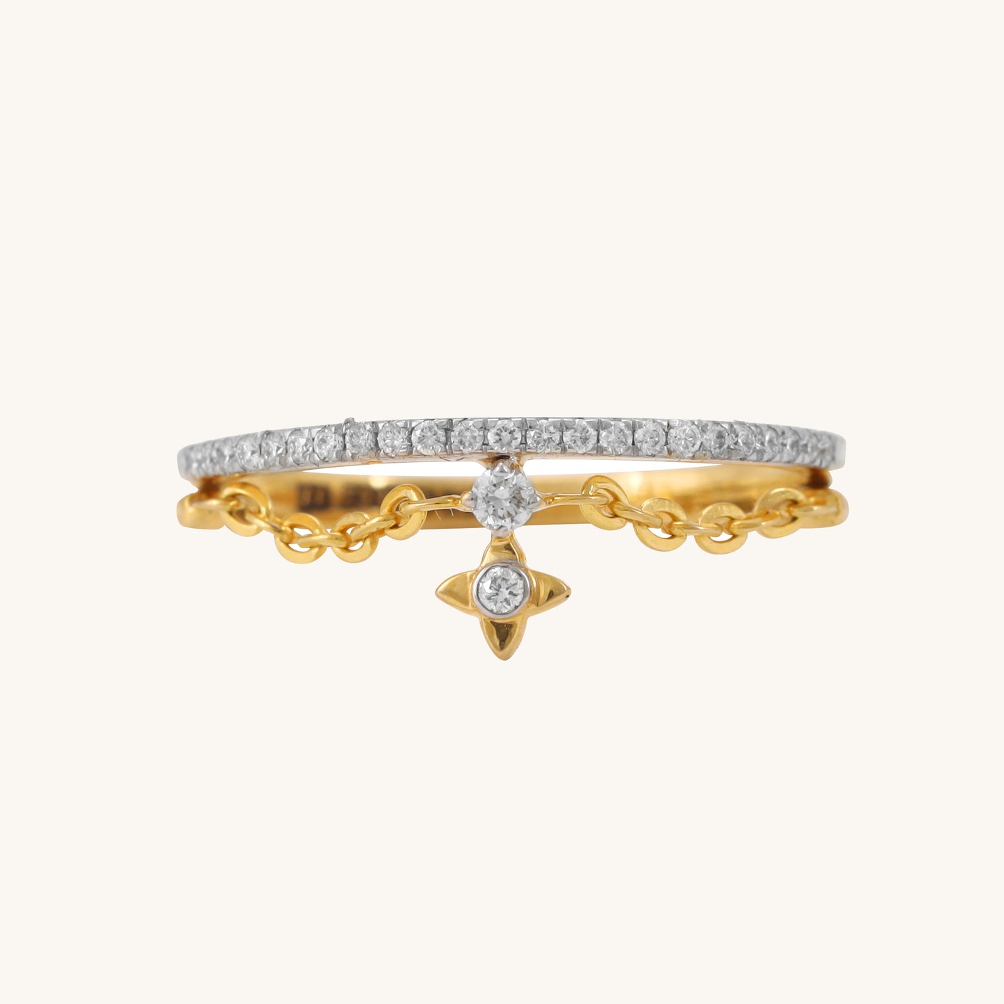Indulge in luxury with our exquisitely crafted 18kt gold Crown Diamond Ring, adorned with a delicate diamond. Its versatile design seamlessly complements both casual and workwear, adding a touch of sophistication to any ensemble. An ideal choice for gifting, this standout piece from our Under 30,000 collection offers both luxury and style.