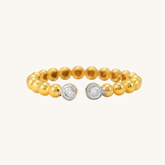 Circlet Diamond Ring, a captivating blend of 18kt gold and sparkling diamonds. Designed for seamless transitions from casual to workwear, it infuses sophistication into any outfit. An ideal gifting option for her, it stands out in our Under 30,000 collection, offering everyday elegance.