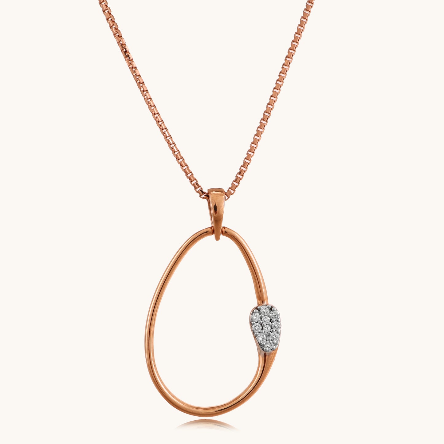 Elevate your daily elegance with our enchanting 18 kt gold oval diamond pendant, priced under 30,000 for women. Adorned with a delicate diamond, it's an ideal choice for gifting or adding a hint of sparkle to your workwear, casual attire, or everyday look.