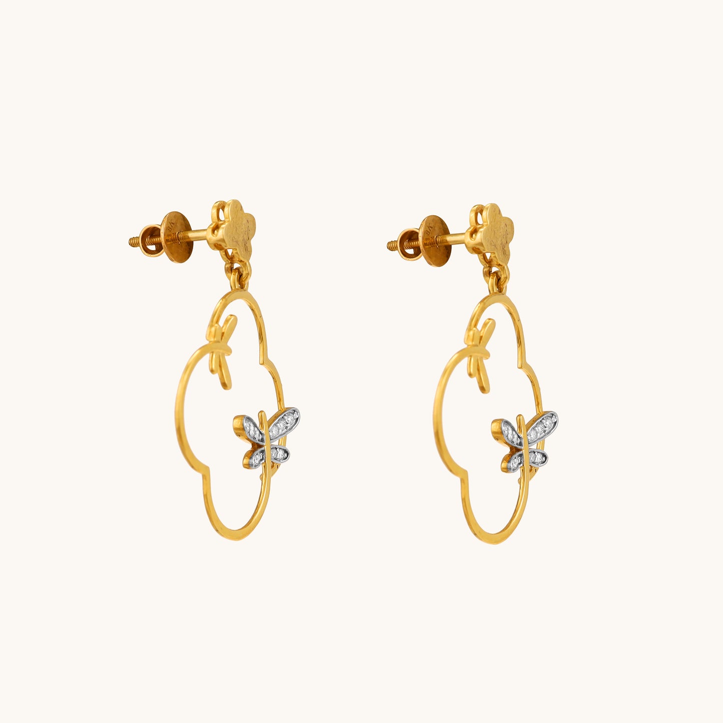 Embrace springtime elegance with the Butterfly Flora Earrings. Crafted in 18kt gold and adorned with diamonds, these enchanting earrings add a touch of nature-inspired beauty to your everyday look. Perfect for casual wear, work attire, or a special occasion, they make a delightful gift for her under Rs. 50,000. Discover timeless beauty with our Spring Diamond Bracelet from the spring edit collection, priced under Rs. 30,000.