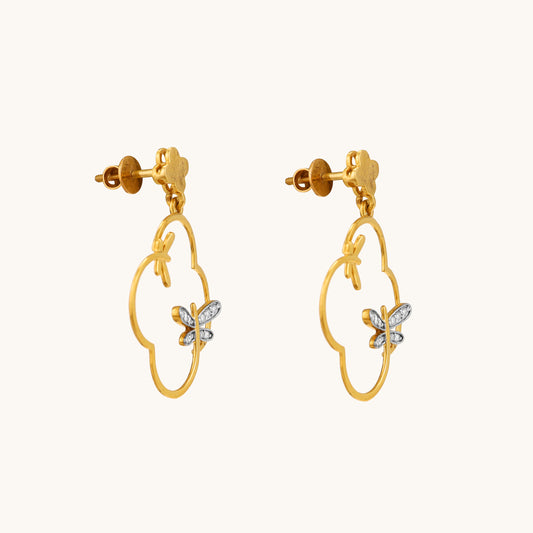 Embrace springtime elegance with the Butterfly Flora Earrings. Crafted in 18kt gold and adorned with diamonds, these enchanting earrings add a touch of nature-inspired beauty to your everyday look. Perfect for casual wear, work attire, or a special occasion, they make a delightful gift for her under Rs. 50,000. Discover timeless beauty with our Spring Diamond Bracelet from the spring edit collection, priced under Rs. 30,000.