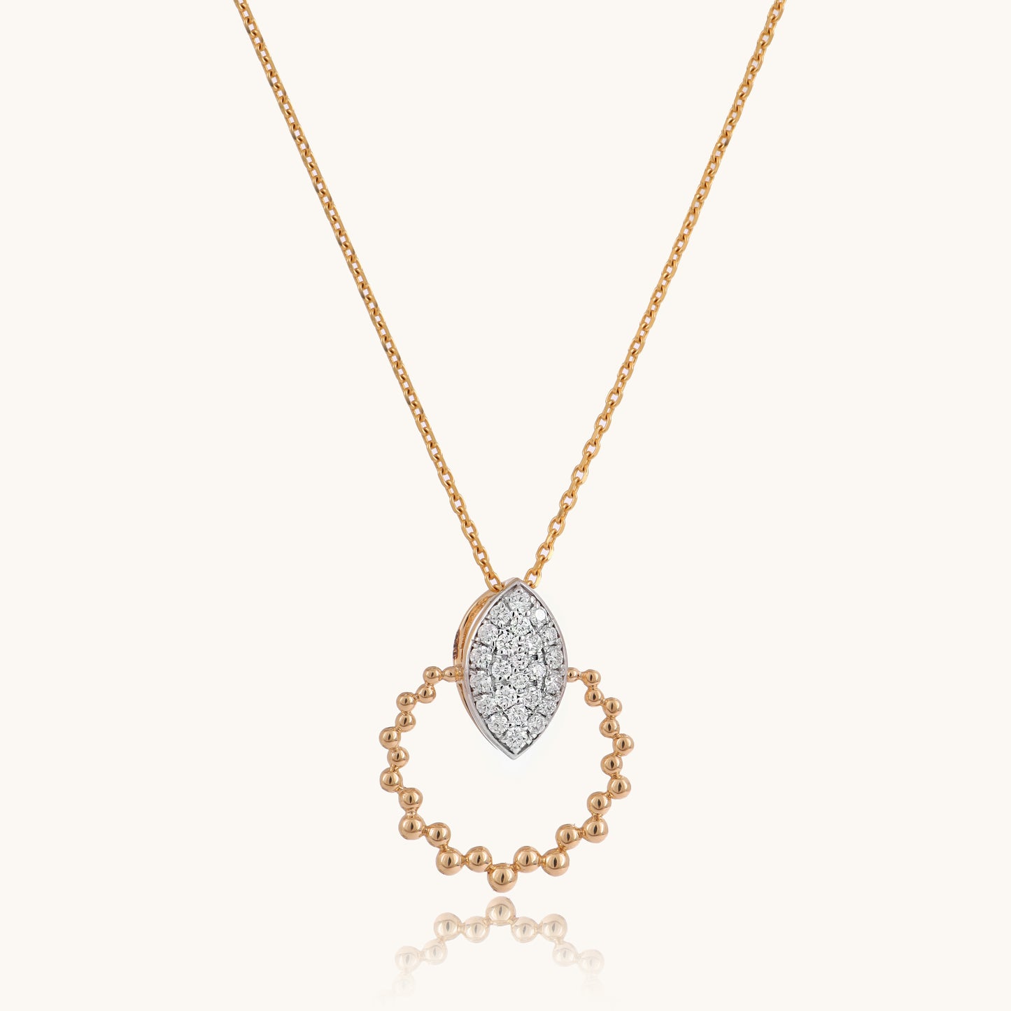Flare Diamond Pendant in 18kt gold with IGI certified VVS diamonds, perfect for everyday wear and special occasions under Rs. 40k, from Caratly Jewelry.