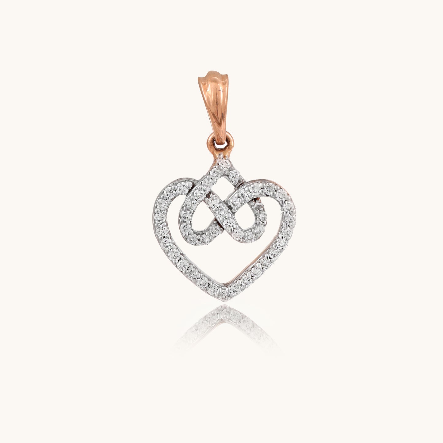 Eternal Diamond Pendant in 18kt gold with IGI certified VVS diamonds, a perfect gift for her from Caratly Luxury Jewels under Rs. 30k.