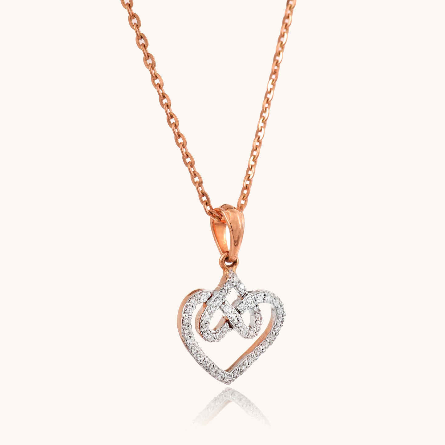 Eternal Diamond Pendant in 18kt gold with IGI certified VVS diamonds, a perfect gift for her from Caratly Luxury Jewels under Rs. 30k.