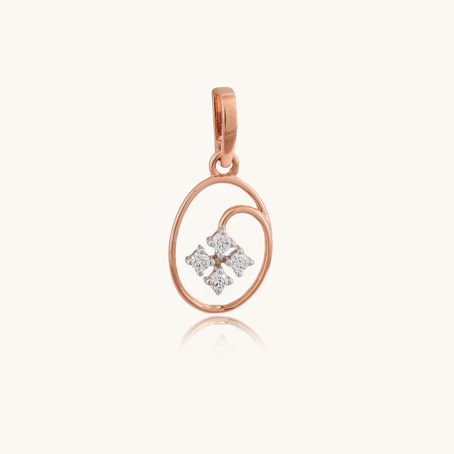 Smart Diamond Pendant in 18kt gold with natural VVS diamonds; certified BIS jewelry gift for her under 15,000!