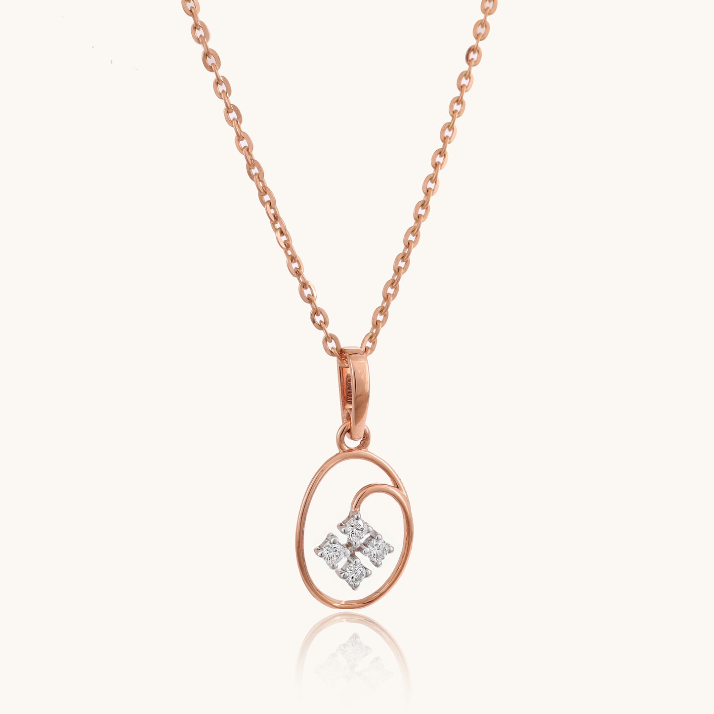 Smart Diamond Pendant in 18kt gold with natural VVS diamonds; certified BIS jewelry gift for her under 15,000!