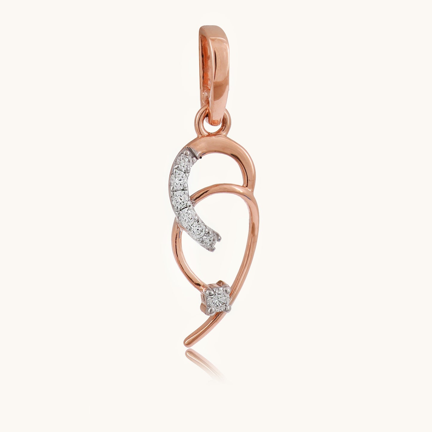 Knotted Diamond Pendant in 18kt gold with IGI-certified VVS diamonds under Rs. 15k, lightweight and perfect for everyday wear or gifting.