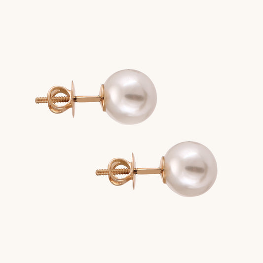 Gold Pearl Studs
