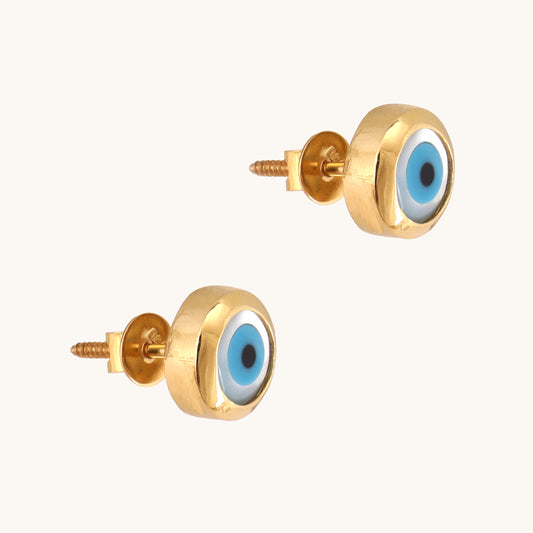 Gold Evil Eye Earrings