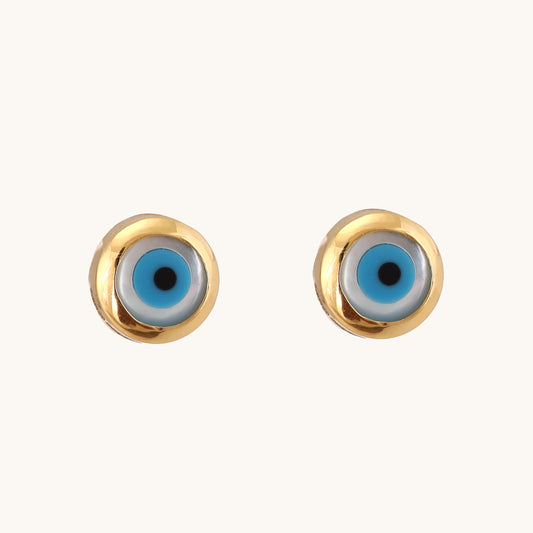 Gold Evil Eye Earrings