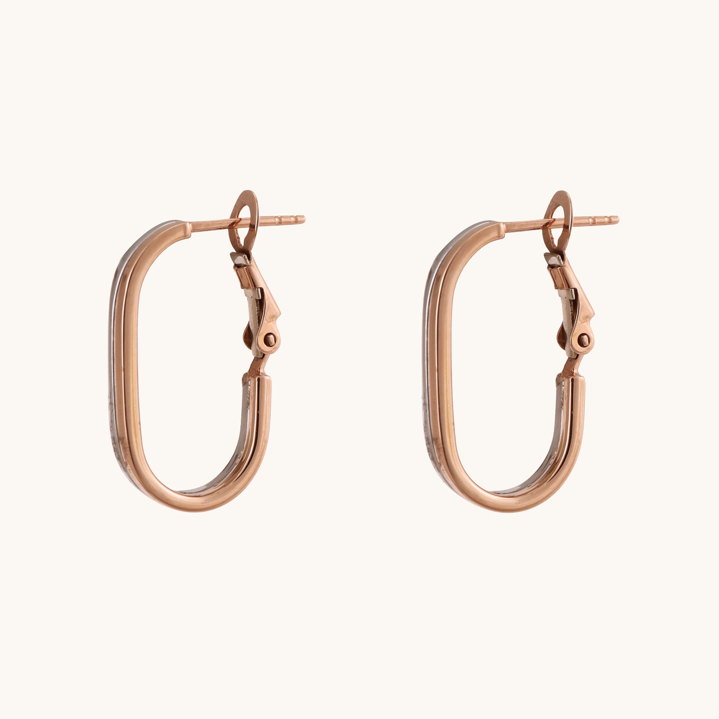 Gold Oval Earrings