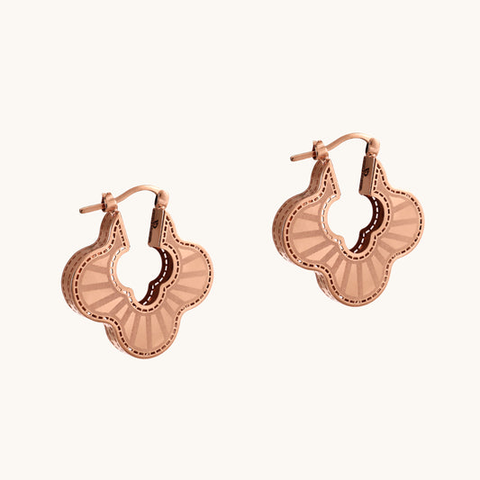 Gold Clover Earrings in 18kt gold —luxury fine jewellery under ₹60,000.