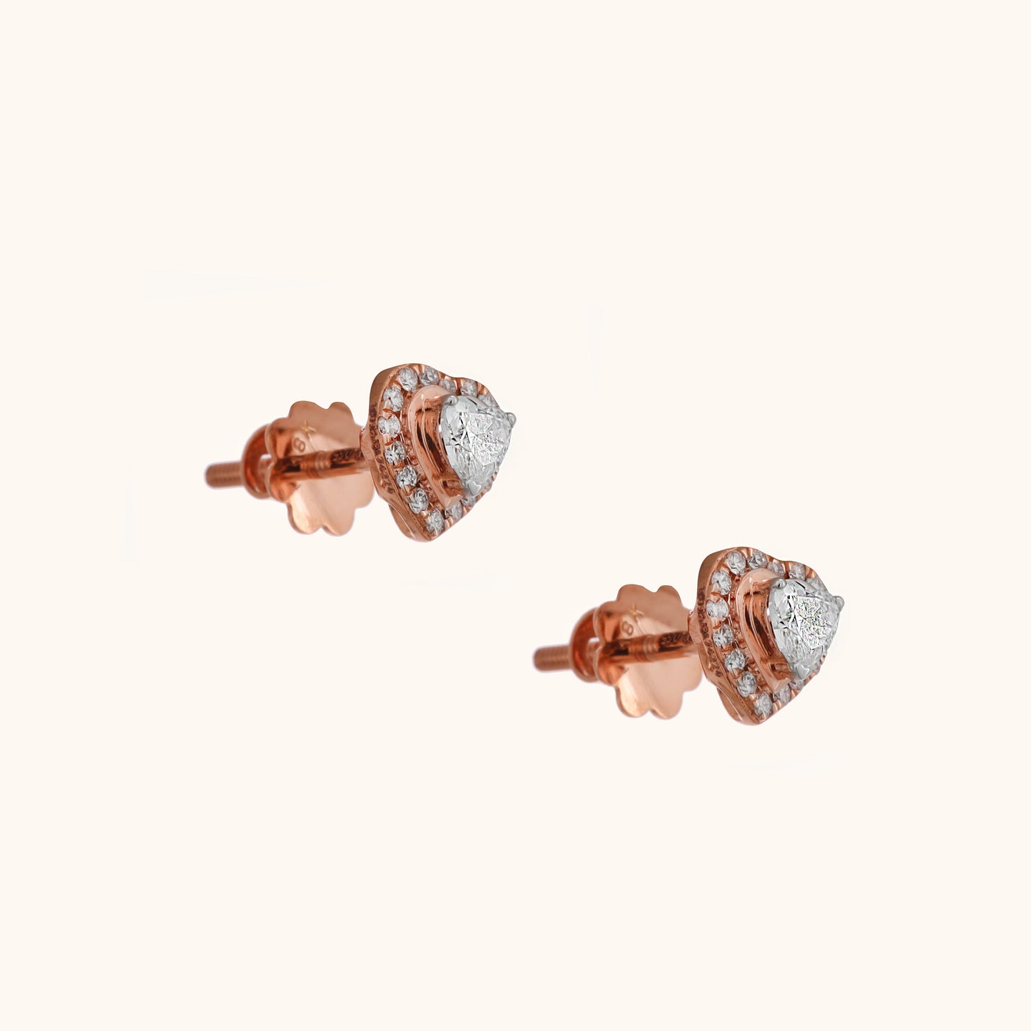 Amour Diamond Earrings in 18kt gold with IGI-certified VVS diamonds from Caratly, perfect for special occasions or everyday elegance.
