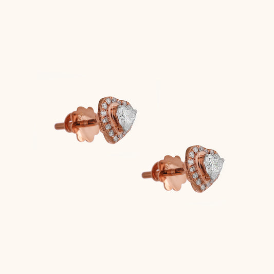 Amour Diamond Earrings in 18kt gold with IGI-certified VVS diamonds from Caratly, perfect for special occasions or everyday elegance.