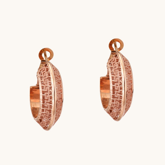 Gold Halo Earrings in 18kt gold—luxury fine jewellery under ₹60,000.