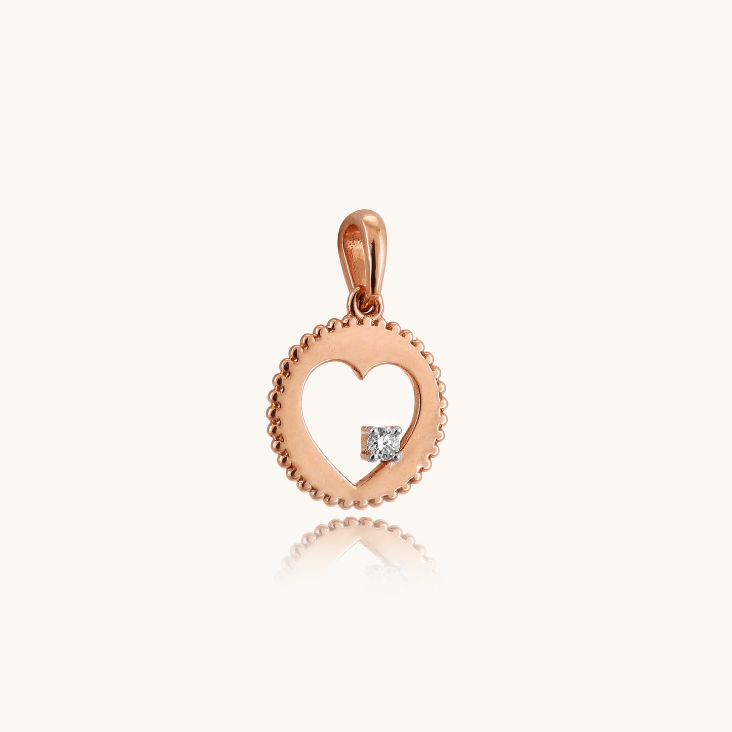 Minimalist 18kt gold geometric diamond pendant by Caratly – lightweight, stylish, and ideal for daily wear or gifting; a modern gold jewelry piece under Rs. 15,000!