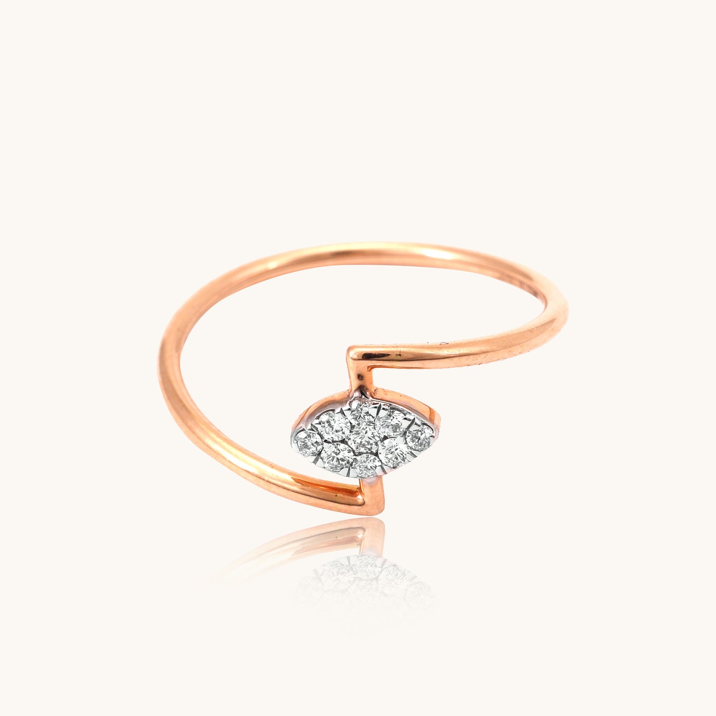 Blooming Diamond Ring in 18kt gold & natural VVS diamonds; certified BIS ring gift for her under 25,000! shop now