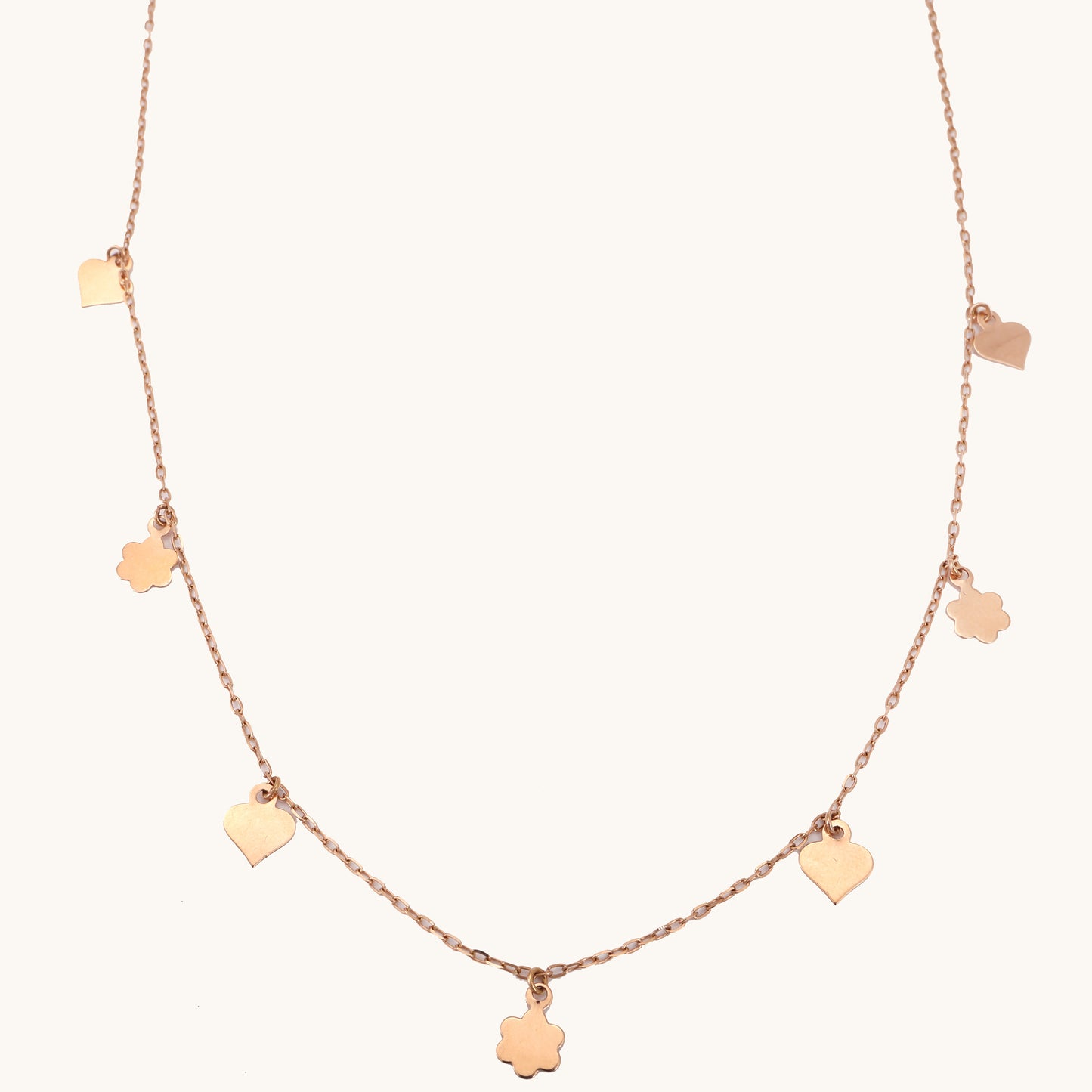 Charms Gold Necklace: 18kt gold, certified minimalist jewelry for everyday luxury under 35k