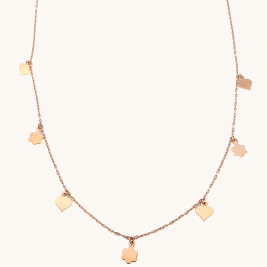 Charms Gold Necklace: 18kt gold, certified minimalist jewelry for everyday luxury under 35k