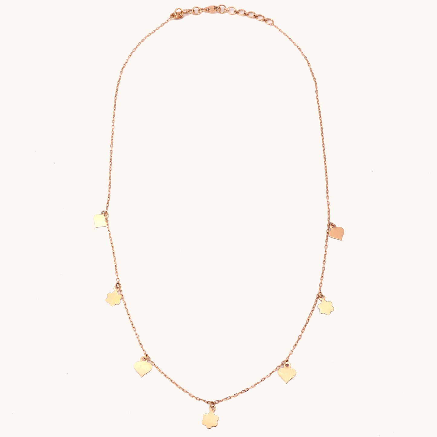 Charms Gold Necklace: 18kt gold, certified minimalist jewelry for everyday luxury under 35k