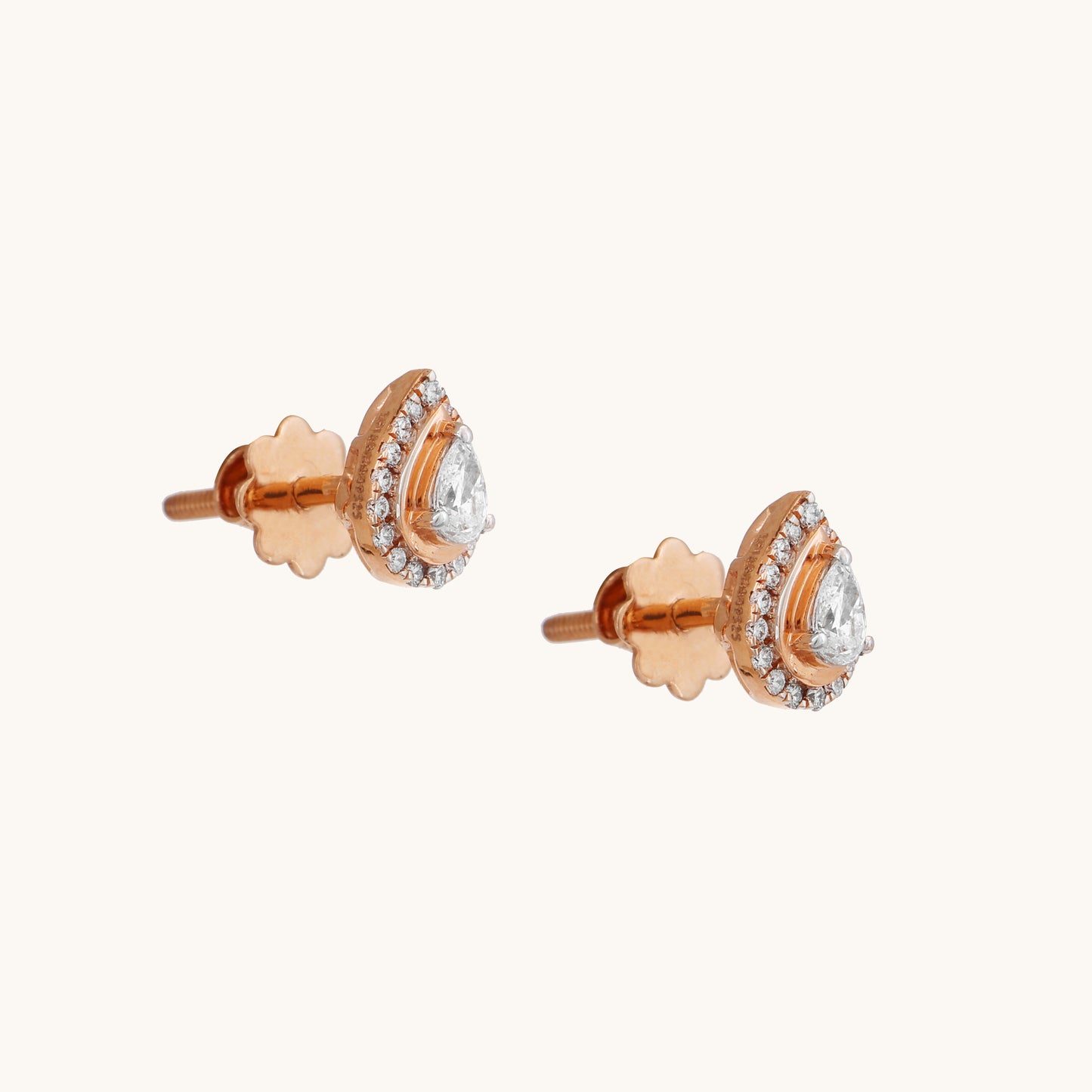 18kt gold drop diamond solitaire earrings, certified natural diamonds minimal luxe everyday jewelry!
