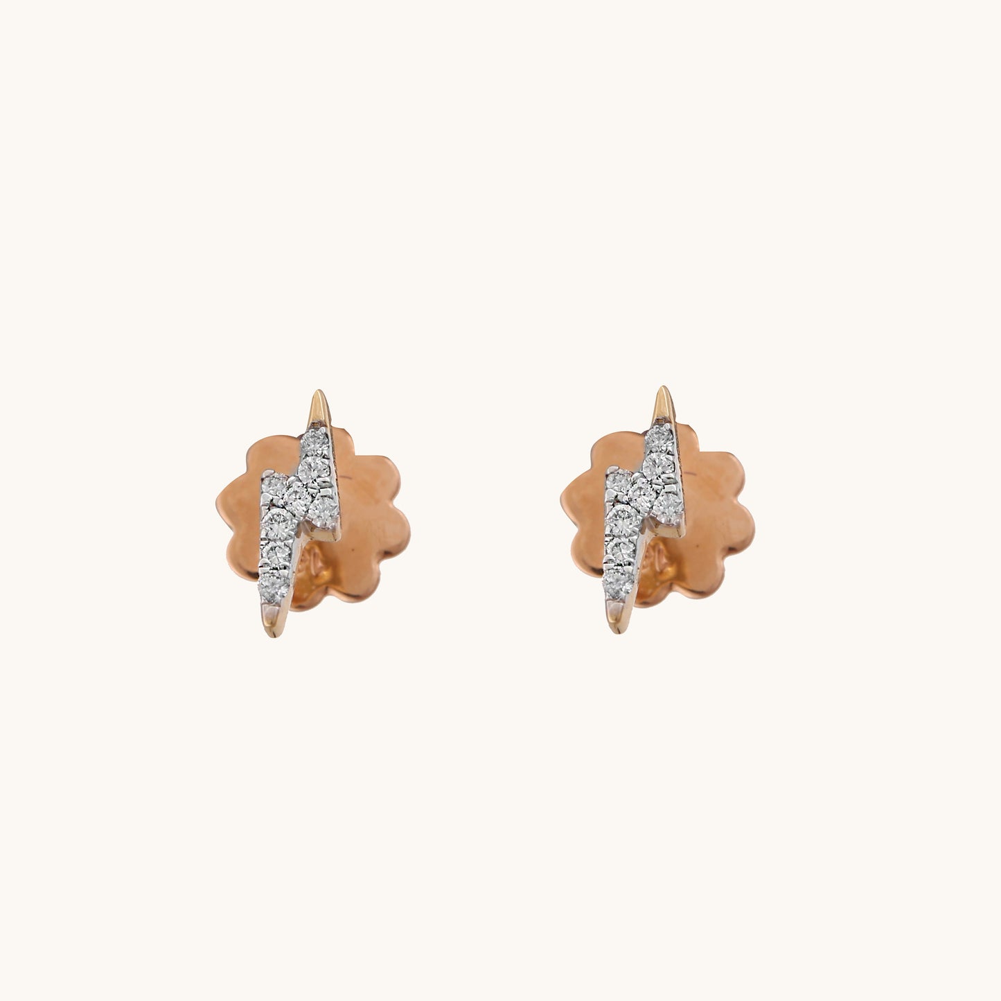 Flash Diamond Earrings in 18kt gold with natural VVS diamonds, certified BIS jewelry gift for her under 15k