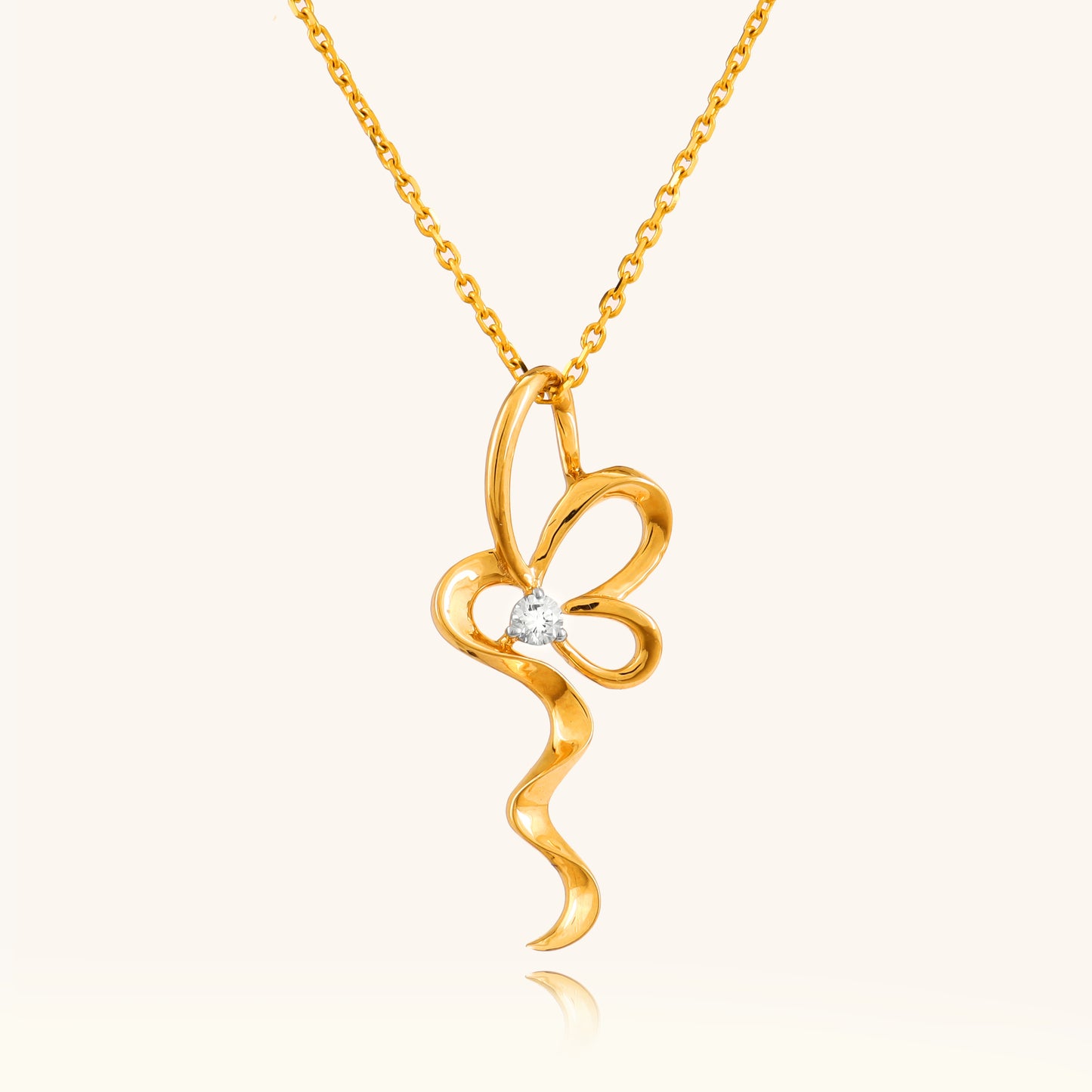 Elevate your elegance with our 18 kt Flower Twirl Pendant from the Spring Edit. Crafted with finesse and priced under 30,000, it's an ideal addition to your everyday wear jewelry collection. Surprise her with this exquisite piece—it's not just a pendant, it's a cherished gift.