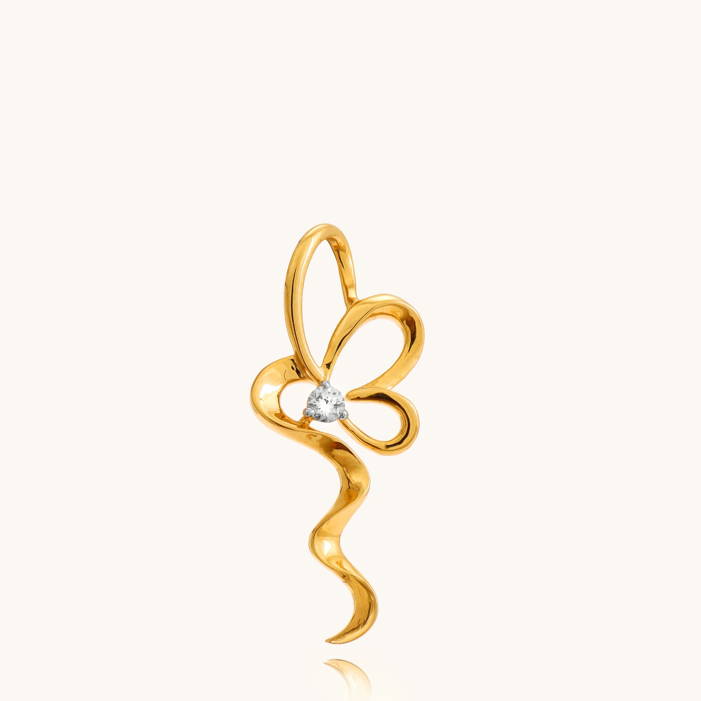 Elevate your elegance with our 18 kt Flower Twirl Pendant from the Spring Edit. Crafted with finesse and priced under 30,000, it's an ideal addition to your everyday wear jewelry collection. Surprise her with this exquisite piece—it's not just a pendant, it's a cherished gift.