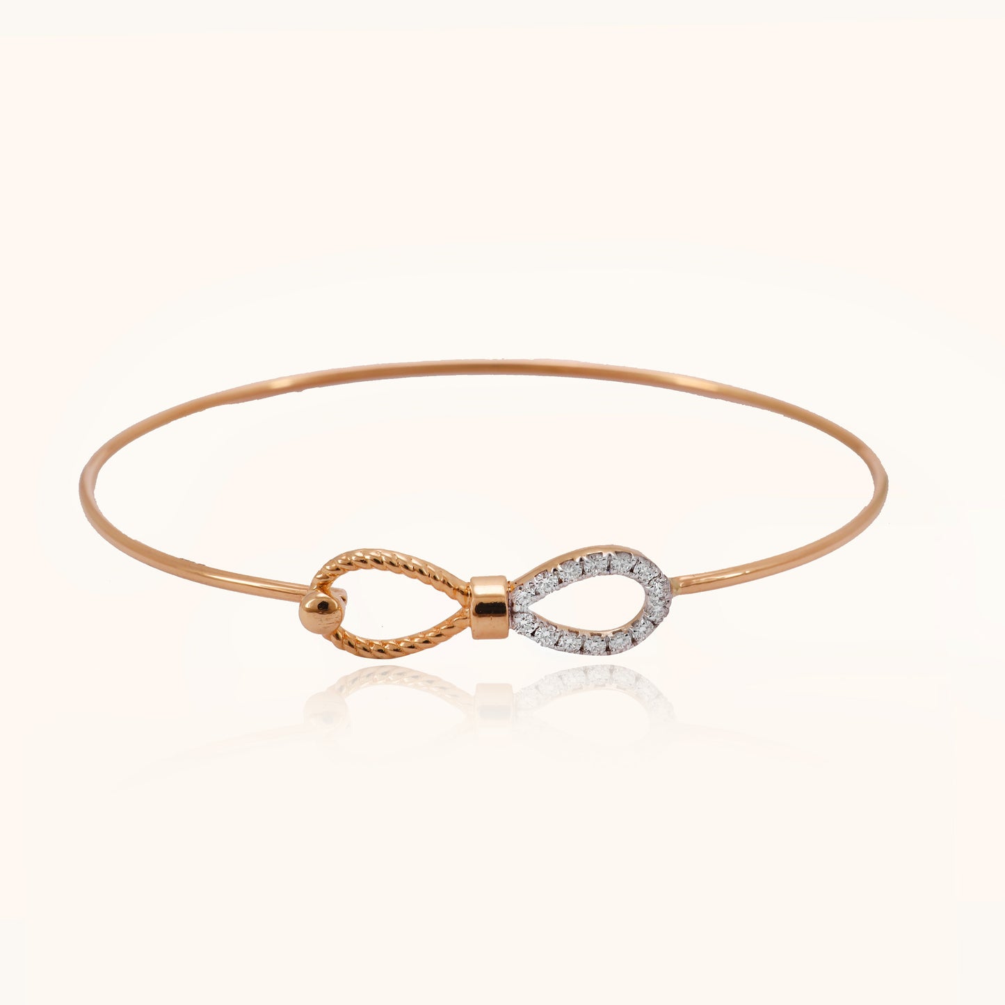 Forever Diamond Bracelet in 18kt gold with IGI certified VVS diamonds, a luxury jewelry piece for women under Rs. 50k, perfect for everyday wear and special occasions.