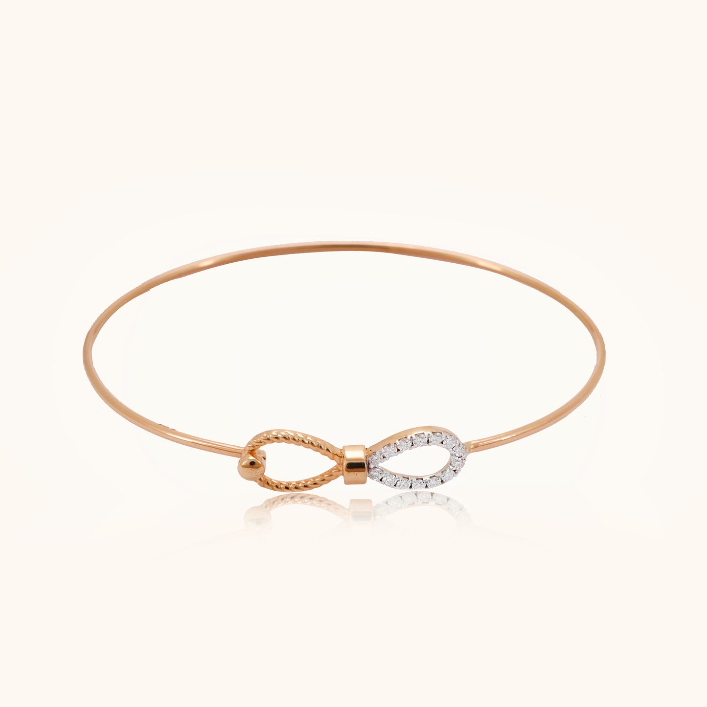 Forever Diamond Bracelet in 18kt gold with IGI certified VVS diamonds, a luxury jewelry piece for women under Rs. 50k, perfect for everyday wear and special occasions.