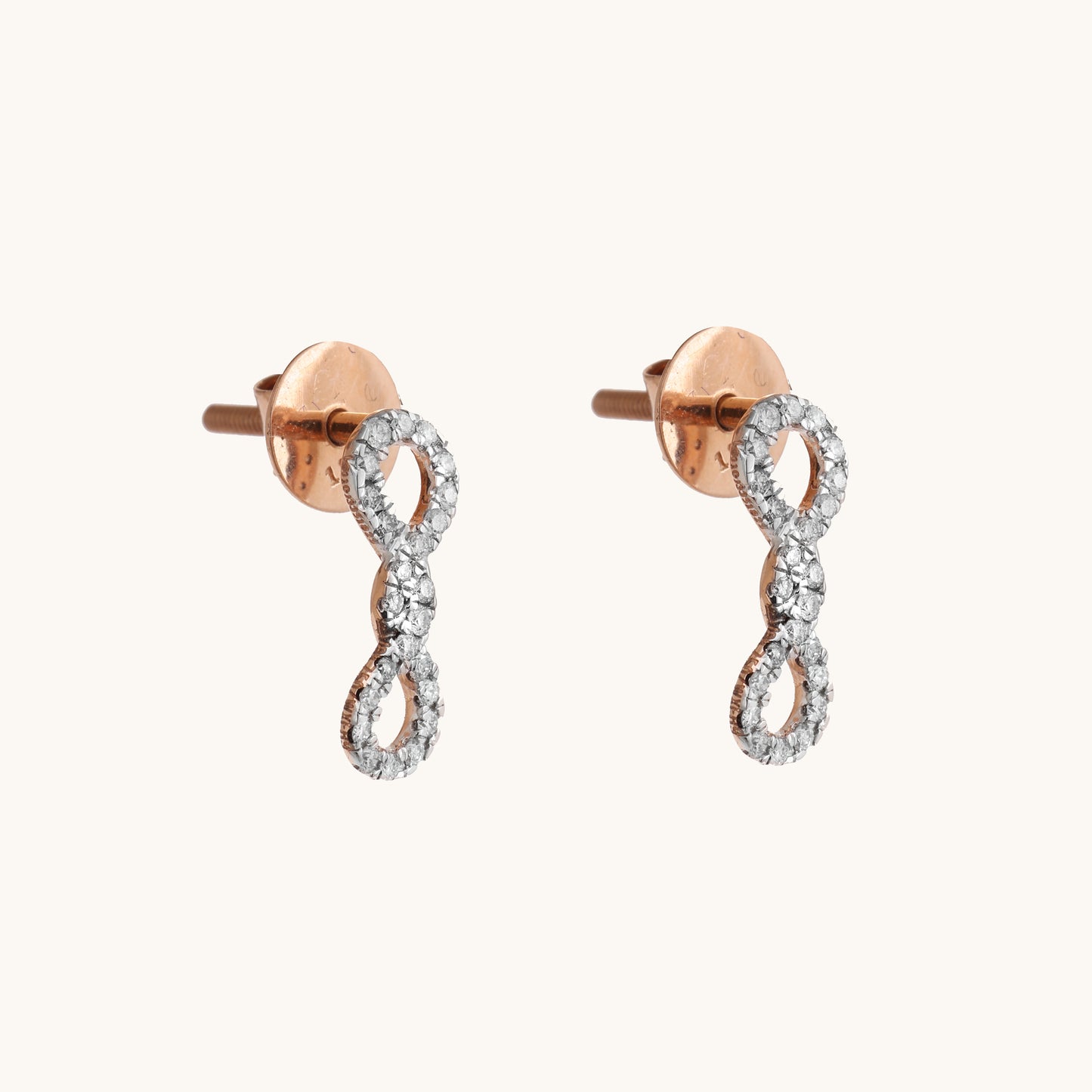 Forever Diamond Earrings: 18kt gold, natural VVS diamonds; certified BIS luxury fine jewelry for her under 40,000