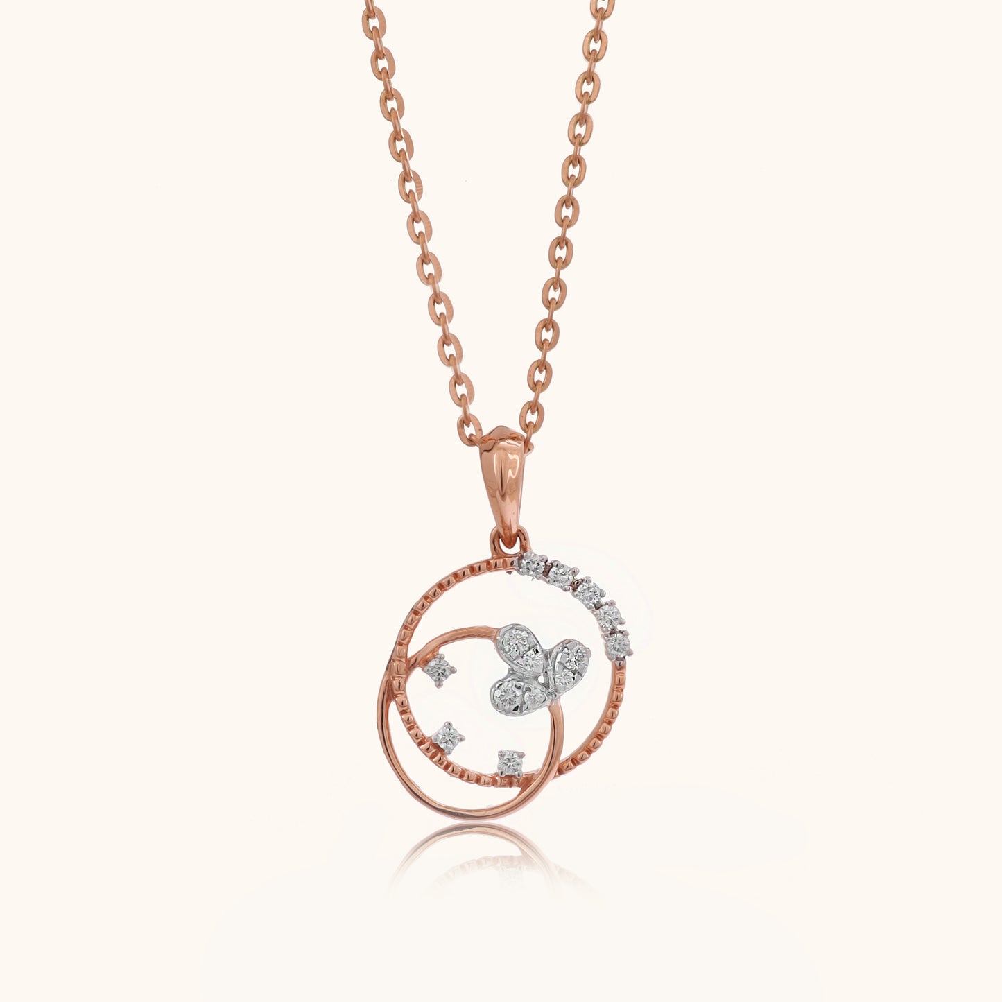 Graceful Diamond Pendant in 18kt gold with IGI certified VVS diamonds, offering affordable luxury jewelry for women under Rs. 25k, ideal for everyday wear or special occasions.