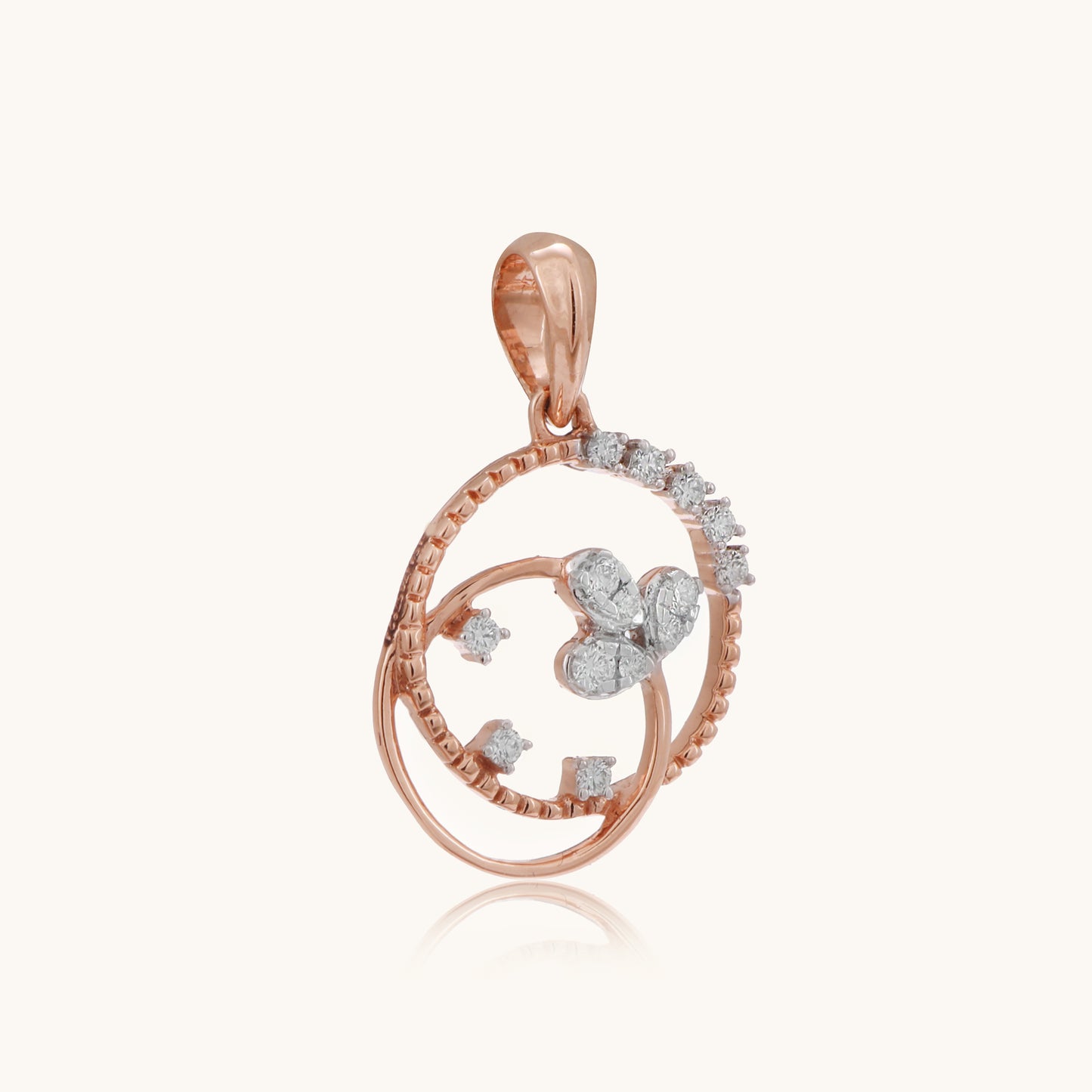 Graceful Diamond Pendant in 18kt gold with IGI certified VVS diamonds, offering affordable luxury jewelry for women under Rs. 25k, ideal for everyday wear or special occasions.