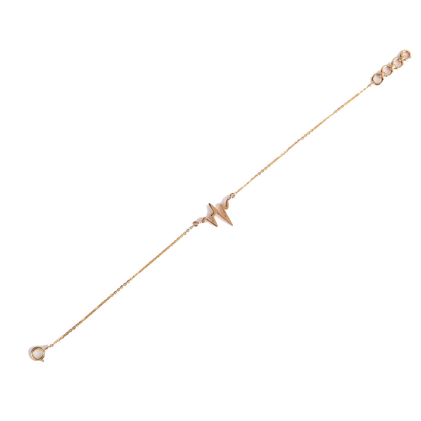 Heartbeat Gold Bracelet in 18kt gold, IGI-certified and BIS-hallmarked, from Caratly Luxury Jewels. Perfect for everyday wear and gifting under Rs. 15,000.