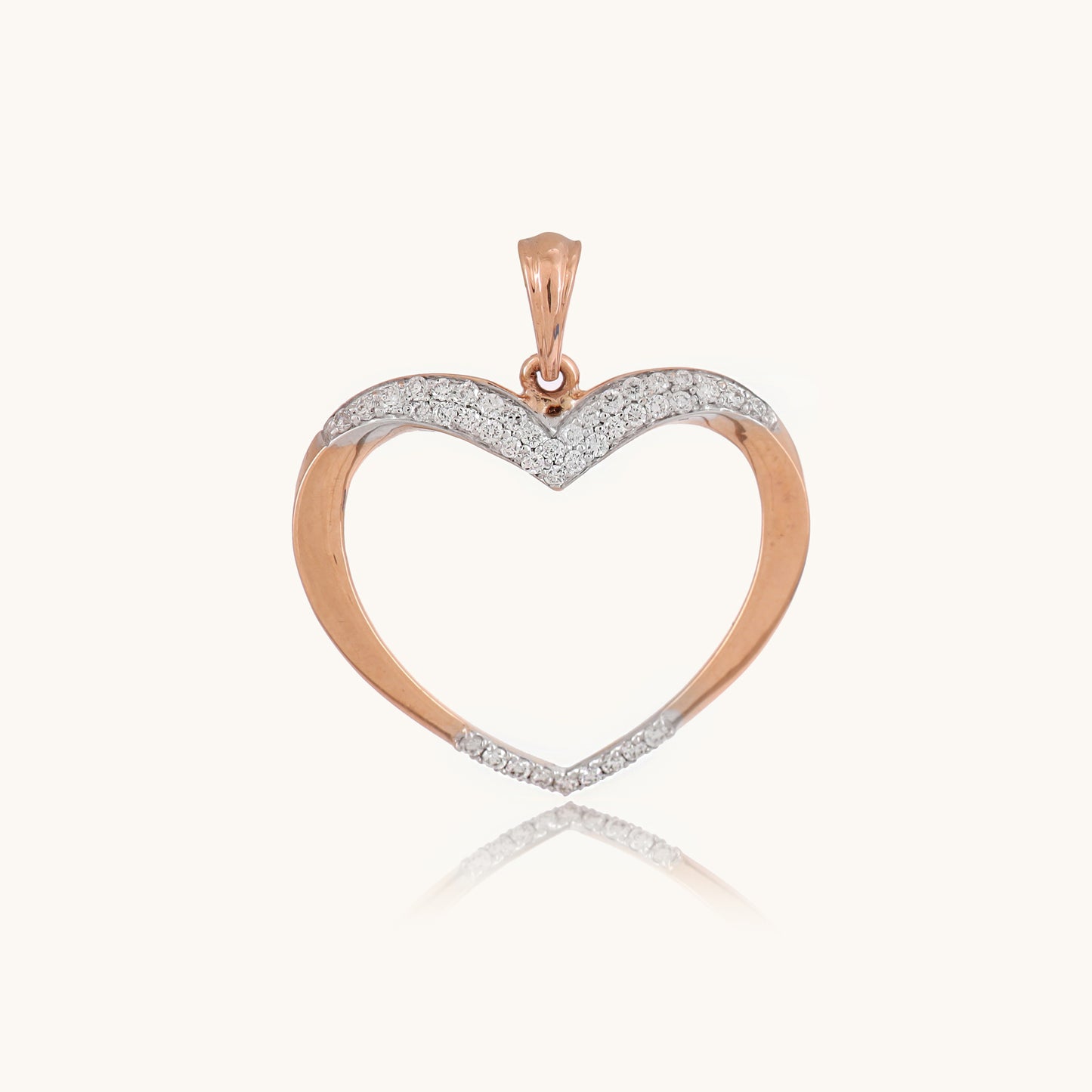 Lovable Diamond Pendant in 18kt gold with IGI-certified VVS diamonds by Caratly Jewelry under Rs. 30k. Perfect for everyday wear or gifting.