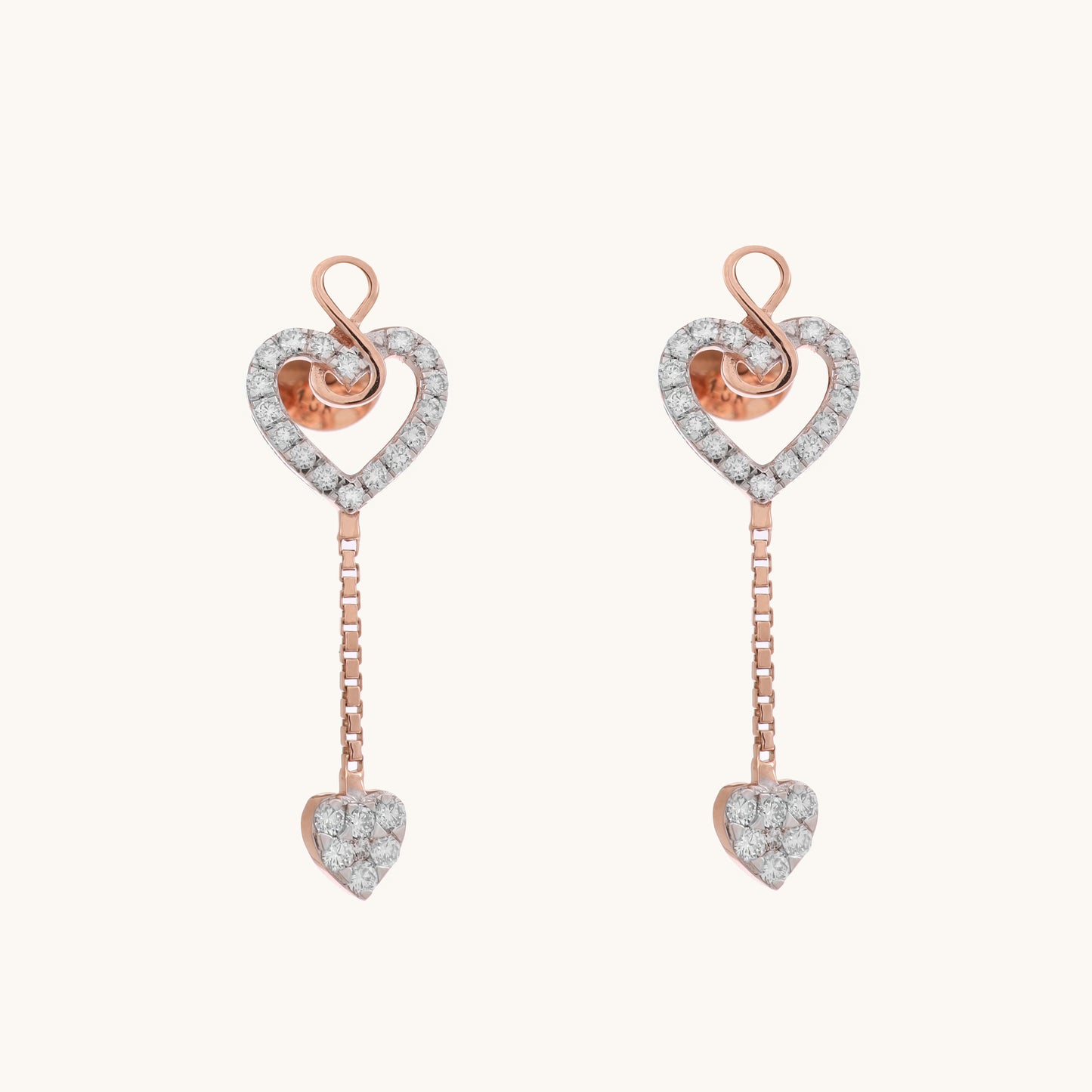 Lovelace Diamond Earring in 18kt gold with IGI-certified VVS diamonds, perfect for everyday wear or as a luxury gift under Rs. 70k.