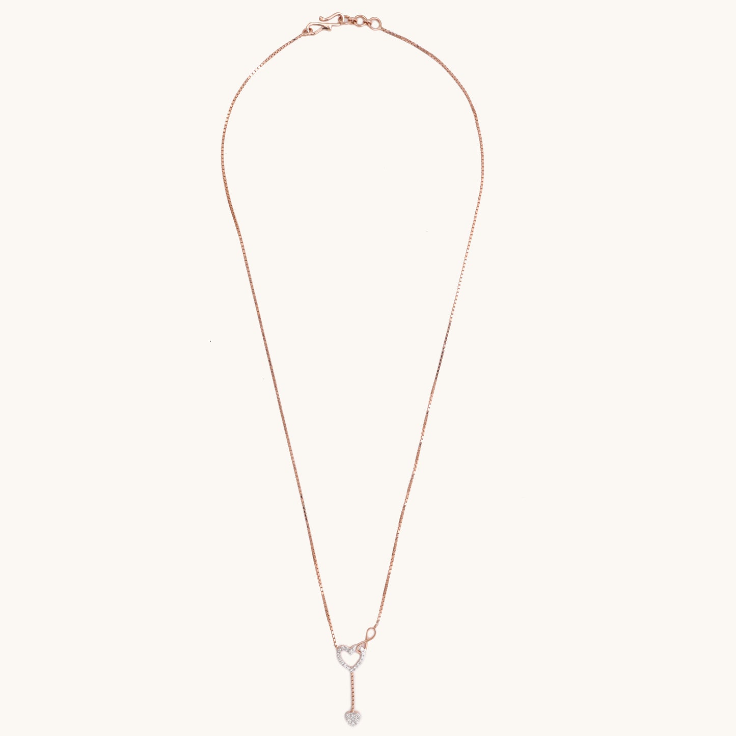 Lovelace Diamond Necklace in 18kt gold with IGI-certified VVS diamonds by Caratly Jewelry – elegant, everyday luxury under Rs. 70k.