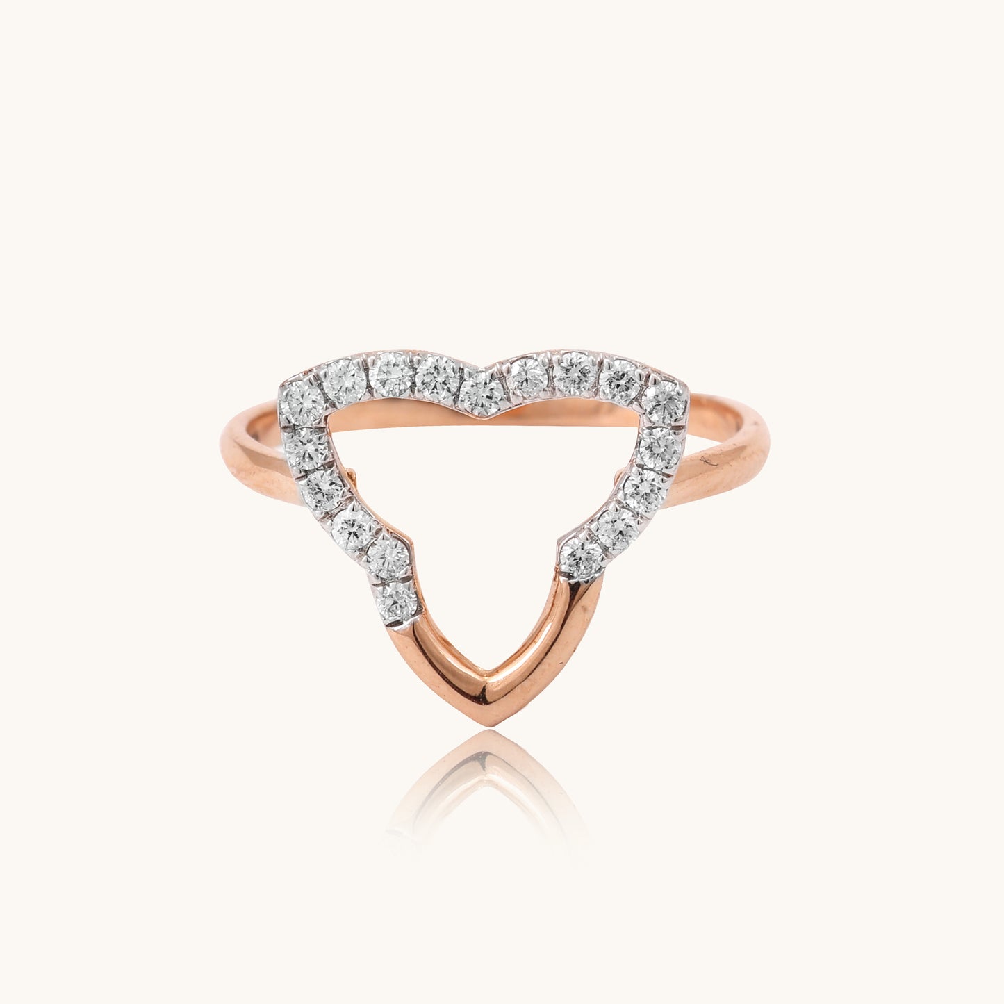 Pattern Diamond Ring in 18kt gold & natural VVS diamonds; BIS certified minimalist gift for her now under 40,000