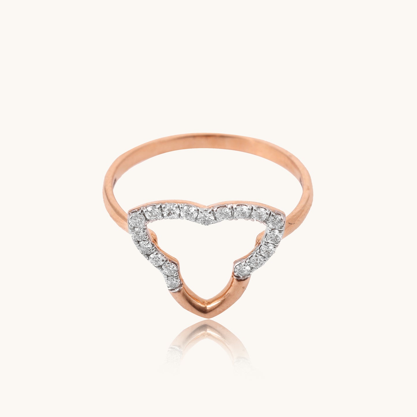 Pattern Diamond Ring in 18kt gold & natural VVS diamonds; BIS certified minimalist gift for her now under 40,000
