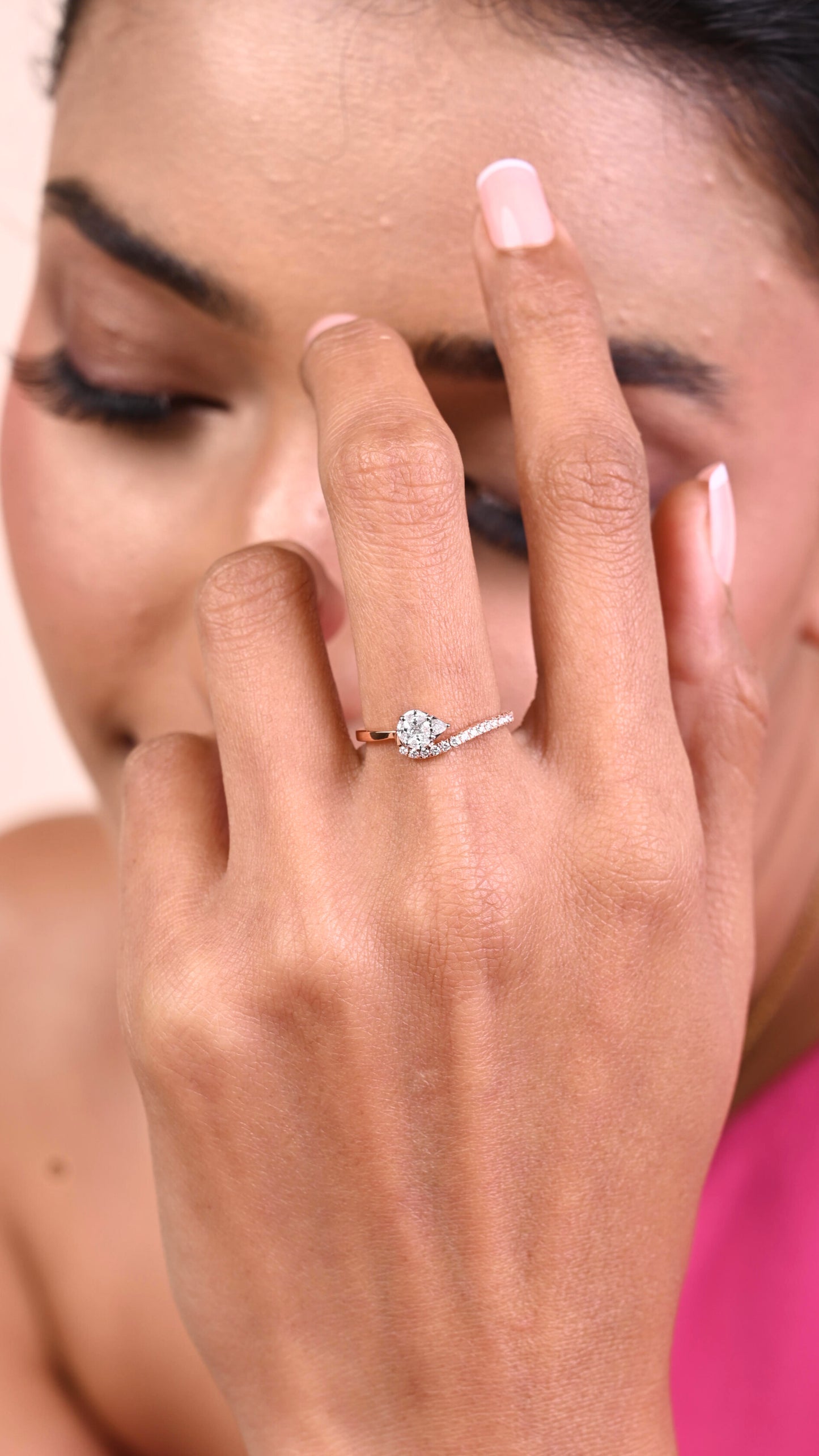 Pear Diamond Ring
