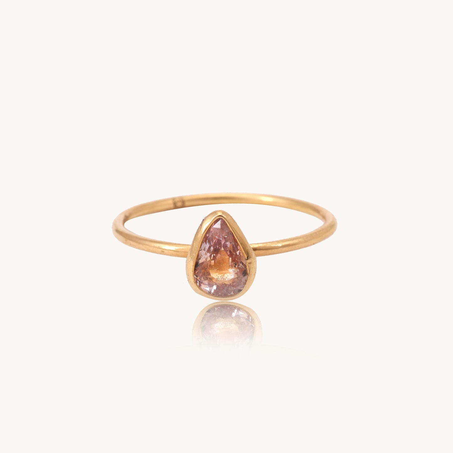 Sapphire Gold Ring in 18kt gold with sapphire; certified BIS hallmarked jewelry gift for her under 15,000