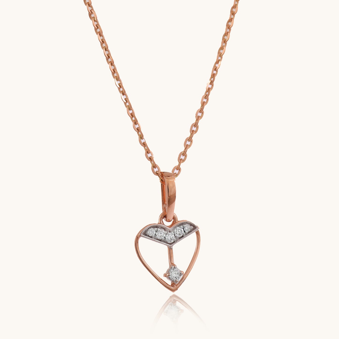 Elegant Trio Diamond Pendant by Caratly in 18kt BIS hallmarked gold, featuring IGI-certified diamonds for a luxurious yet affordable touch under Rs. 15,000.