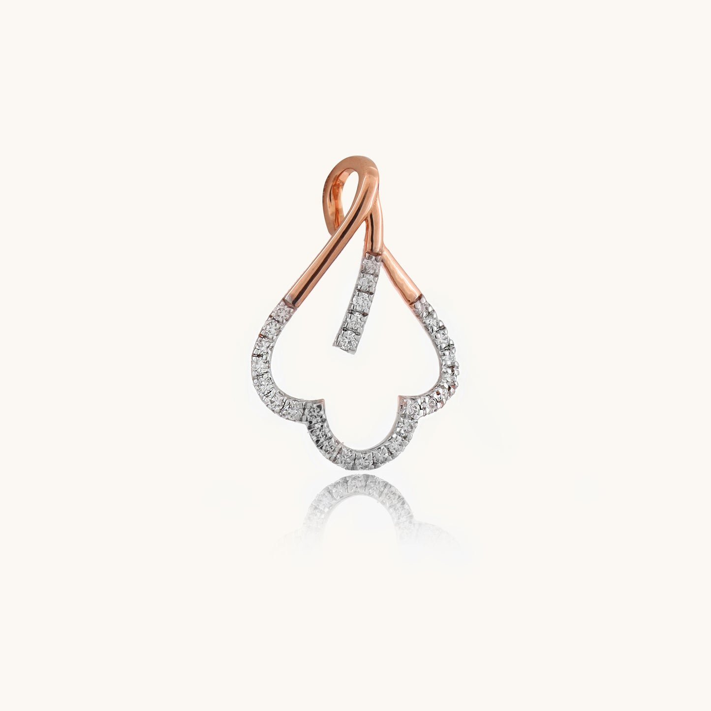 Whirl Diamond Pendant in 18kt gold with IGI-certified VVS diamonds, a perfect blend of elegance and affordability by Caratly Jewelry under Rs. 25,000.