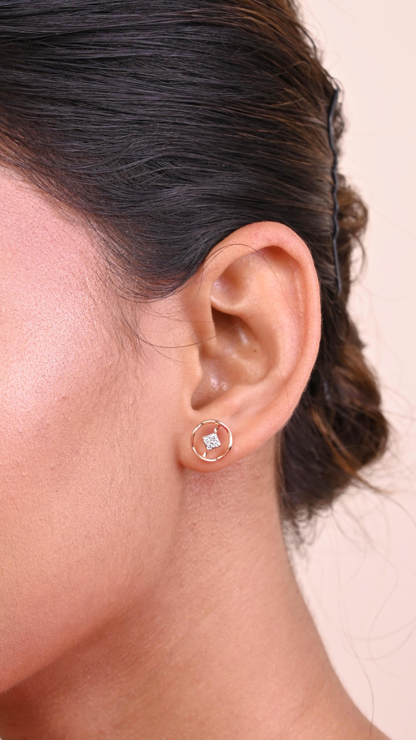 Diamond Circle Earring