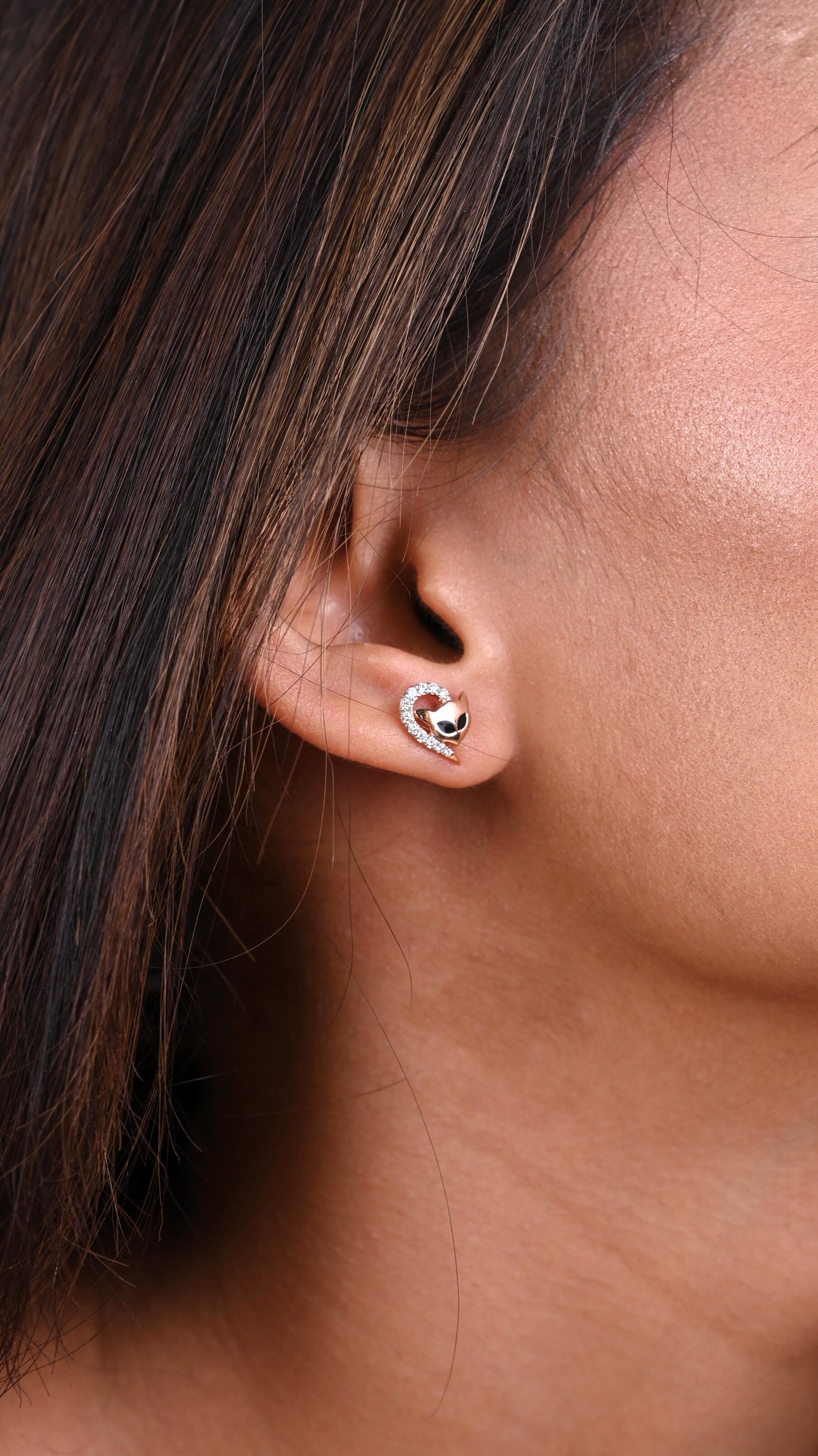 Dragon Diamond Earrings in 18kt gold & natural VVS diamonds; certified BIS jewelry gift for her under 40,000