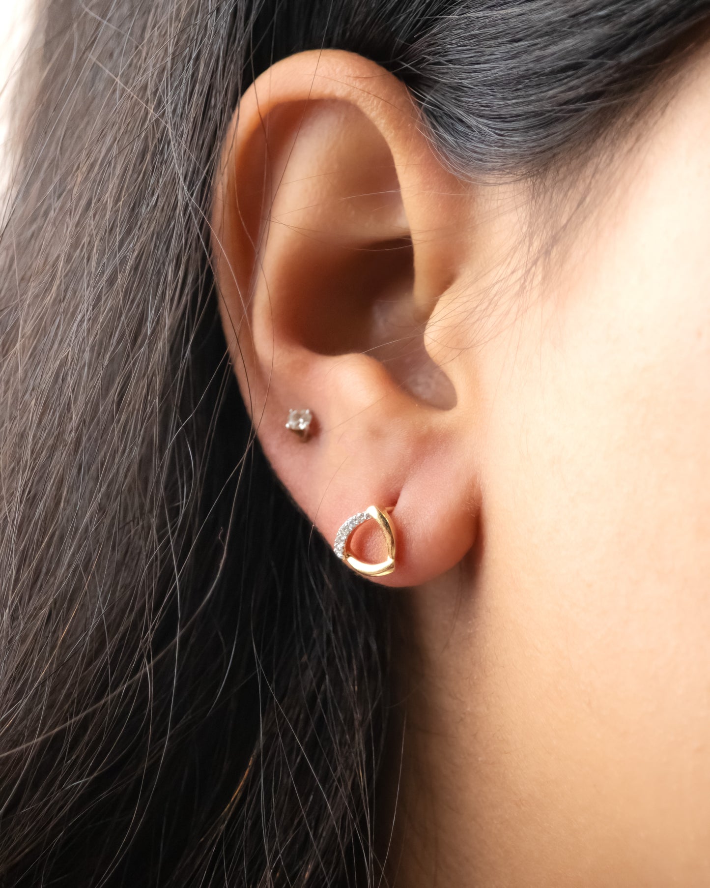 Upgrade your everyday elegance with our Dainty Diamond Earring. Crafted in luxurious 18kt gold. With a lightweight design perfect for daily wear, it's an ideal addition to your workwear edit or a thoughtful gift for her. Explore our affordable collection, all under 30,000, and elevate your everyday style effortlessly.